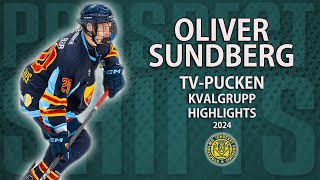 Oliver Sundberg  TV Pucken 2024  Kvalgrupp Highlights  2027 NHL Draft [upl. by Kcirederf556]