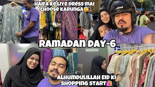 Ramadan day6  Alhumdulillah EID ki shopping start  Haifa amp Qashif vlog [upl. by Ebaj]