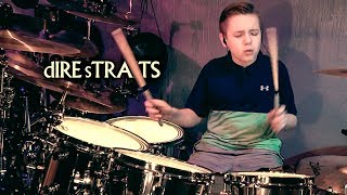 SULTANS OF SWING  DIRE STRAITS  11 year old drummer [upl. by Mattland]