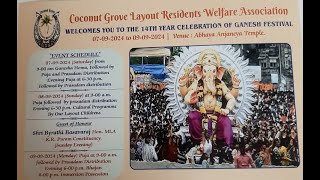 Coconut Grove Layout Horamavu BengaluruGanesha Festival 2024 [upl. by Anomor]