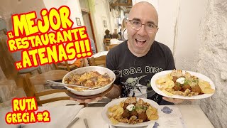 el MEJOR RESTAURANTE de ATENAS según GOOGLE  Comida TÍPICA GRIEGA  Ruta gastronómica Griega 2 [upl. by Cassell]