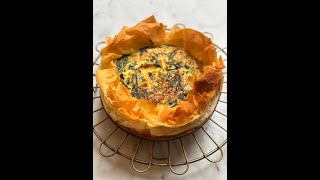 Spring Vegetable amp Feta Filo Pastry Tart [upl. by Klemens]