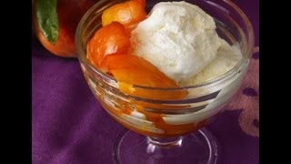 Caramelized Peaches with Ice Cream  Inspired by Gordon Ramsay [upl. by Sharity863]