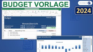 Budget Excel Vorlage Tutorial Anleitung [upl. by Mellman113]