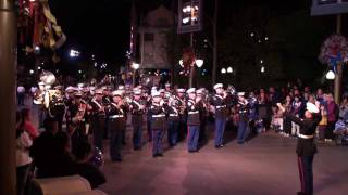 Marine Band  Disneyland Main Street USA  Veterans Day 2011 [upl. by Ahtiuqal]