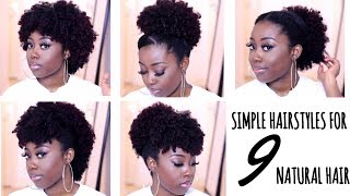 9 QUICK HAIRSTYLES FOR SHORT TO MEDIUM NATURAL HAIR TYPE 4A 4B 4C [upl. by Yrnehnhoj4]