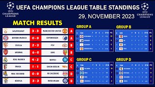 UEFA CHAMPIONS LEAGUE TABLE STANDINGS  CHAMPIONS LEAGUE TABLE  UCL TABLE  Group A  D [upl. by Fritzsche]