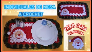 INDIVIDUALES DE MESA A CROCHET PARA CENA DE NAVIDAD PASO A PASO  SENCILLO 1ra PARTE [upl. by Indys]