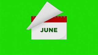 Calendar days and months pack Green Screen  2D Animation  Green Screen  Free Download [upl. by Darcey346]