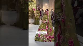 Ushna shah walk for Alixeeshan in bridal couture week 2023 [upl. by Nelra]