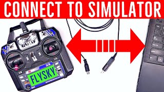 FlySky SM100 Simulator Cable  How to Use FSi6 i6X Transmitter with Simulator [upl. by Ailuj848]