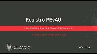 Registro para las Pruebas de Acceso yo Pruebas de Admisión en la Universidad de Granada [upl. by Albur]