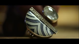 Cloisonne enamel Ring full making process Handmade Jewelry made by Sergejs Blinovs Jewelry enamels [upl. by Valoniah]