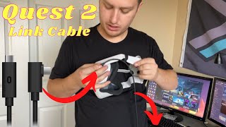 Quest 2 VR Link Cable  Guide of How to Set It Up Connect it  and Use It [upl. by Itsim957]