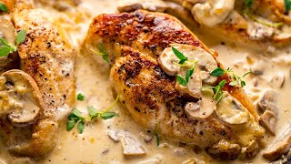 PanFried Chicken in a Creamy White Wine amp Garlic Sauce [upl. by Eural]