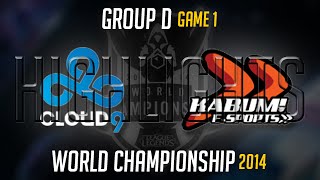 Cloud 9 vs Kabum E Sports Game 1 S4 Worlds Highlights  LoL World Championship 2014 S4 C9 vs KBM [upl. by Alyda152]