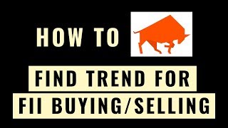 How To Find FII Buying or Selling Trend [upl. by Baoj]