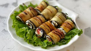 Рулет из баклажанов Тещин язык Казакша рецепт EGGPLANT ROLL [upl. by Dedric]