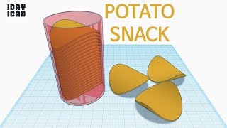 1DAY1CAD POTATO SNACK Tinkercad  knowhow  style  education [upl. by Kralc89]