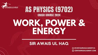 Work Power amp Energy Lecture 1  AS Level 9702 [upl. by Toombs]