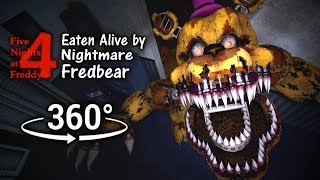 360° Eaten Alive by Nightmare Fredbear  Five Nights at Freddys 4 SFM VR Compatible [upl. by Anatak502]