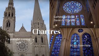 4K【CHARTRES】Cathédrale NotreDame de Chartresvitrail bleu de cathédrale et labyrinthe [upl. by Lengel365]