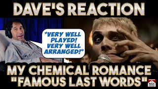 Daves Reaction My Chemical Romance — Famous Last Words [upl. by Aliban]