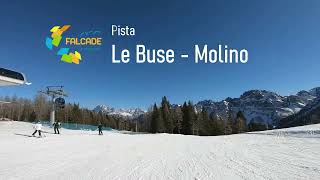 Pista Le Buse  Molino di Falcade dolomitisuperski visitagordino falcade dolomites skiing [upl. by Navis818]