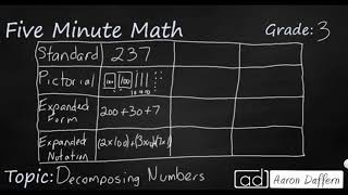 3rd Grade Math Decomposing Numbers [upl. by Ummersen]