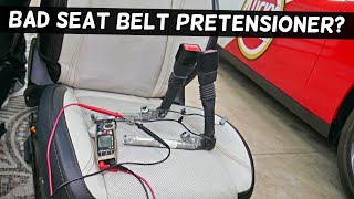 HOW TO TEST SEAT BELT PRETENSIONER ON DODGE JEEP CHRYSLER RAM CHARGER DURANGO WRANGLER 300 CHEROKEE [upl. by Dougal]