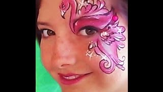 Flamingo Face Paint VIDEO Tutorial [upl. by Mcloughlin]