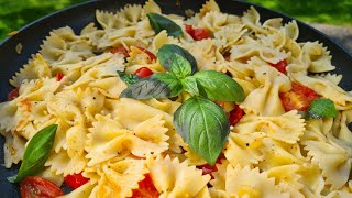 How to make easy Bowtie Pasta with Garlic amp Cherry Tomatoes  Farfalle With Cherry Tomatoes [upl. by Sinclare]