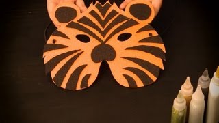 Cómo hacer un antifaz de tigre  Antifaces de animales para niños [upl. by Bernat144]