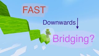 how to DOWNWARDS bridge the EASIEST and FASTEST way on minecraft bedrock [upl. by Eak]