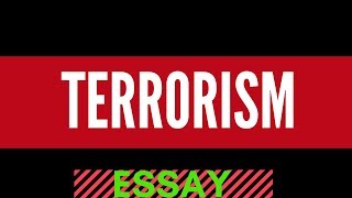 ESSAY ON TERRORISM IN English Easy Words [upl. by Edgell]