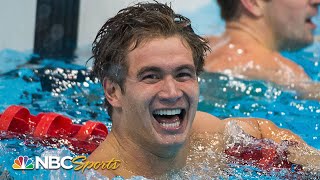 Nathan Adrian wins gold by 01 in classic London 100m freestyle final  NBC Sports [upl. by Eekorehc]