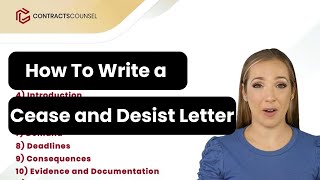 How To Write a Cease and Desist Letter 6 easy steps [upl. by Golanka]