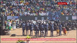 A choir entertains mourners during the burial of national hero BrigGen Rtd Dr Michael Chaminuka [upl. by Haskell941]