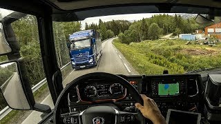 POV Driving Scania S520  Northern country road cruise near Mosjøen Norway [upl. by Danieu831]