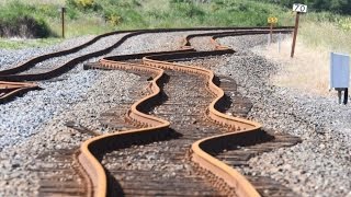 Incredible drone footage of Kaikouras devastated railway line [upl. by Adlig823]