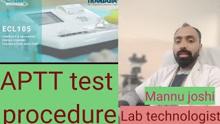 Aptt test procedure  Aptt blood test  activated partial thromboplastin test  APTT [upl. by Nylhsa643]