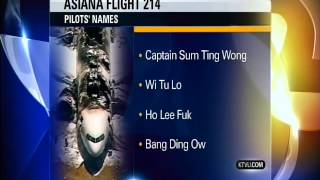 Asiana Pilots names from KTVU News [upl. by Ania]