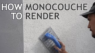 How To Monocouche Render A Wall  Rendering Tutorial  Monocouche Render Scratch Stone Finish [upl. by Galina]