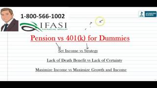 Pension vs 401k  Pension vs 401k for Dummies [upl. by Joli]