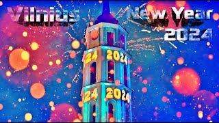 Vilnius New Year 2024 Countdown Katedra Naujieji metai [upl. by Fionna]