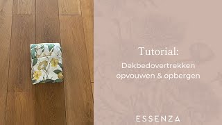 Tutorial Dekbedovertrekken opvouwen amp opbergen [upl. by Fanchette]