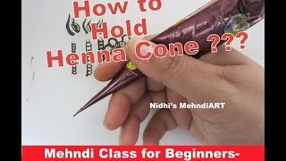 How I Hold A Henna Cone 🌿 A Beginner Henna Tutorial [upl. by Nosro49]