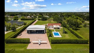 Runway Home with Backyard Hangar at Antiquers Aerodrome in Delray FL USA 036 [upl. by Travers]