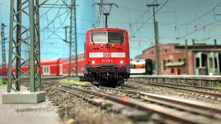 Model Railway Layout “Neupreussen Main Station”  Piko Trains and Roco Locomotives in HO scale [upl. by Atileda]