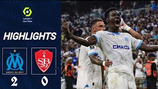 Olympique de Marseille  Stade Brestois 29 20 Résumé et Buts  Ligue 1 20232024  OM  Brest [upl. by Adnahsal]